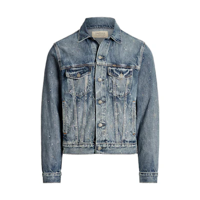 Polo Ralph Lauren SS23 Blue Denim Jacket with Button-Down Collar. 710900010001