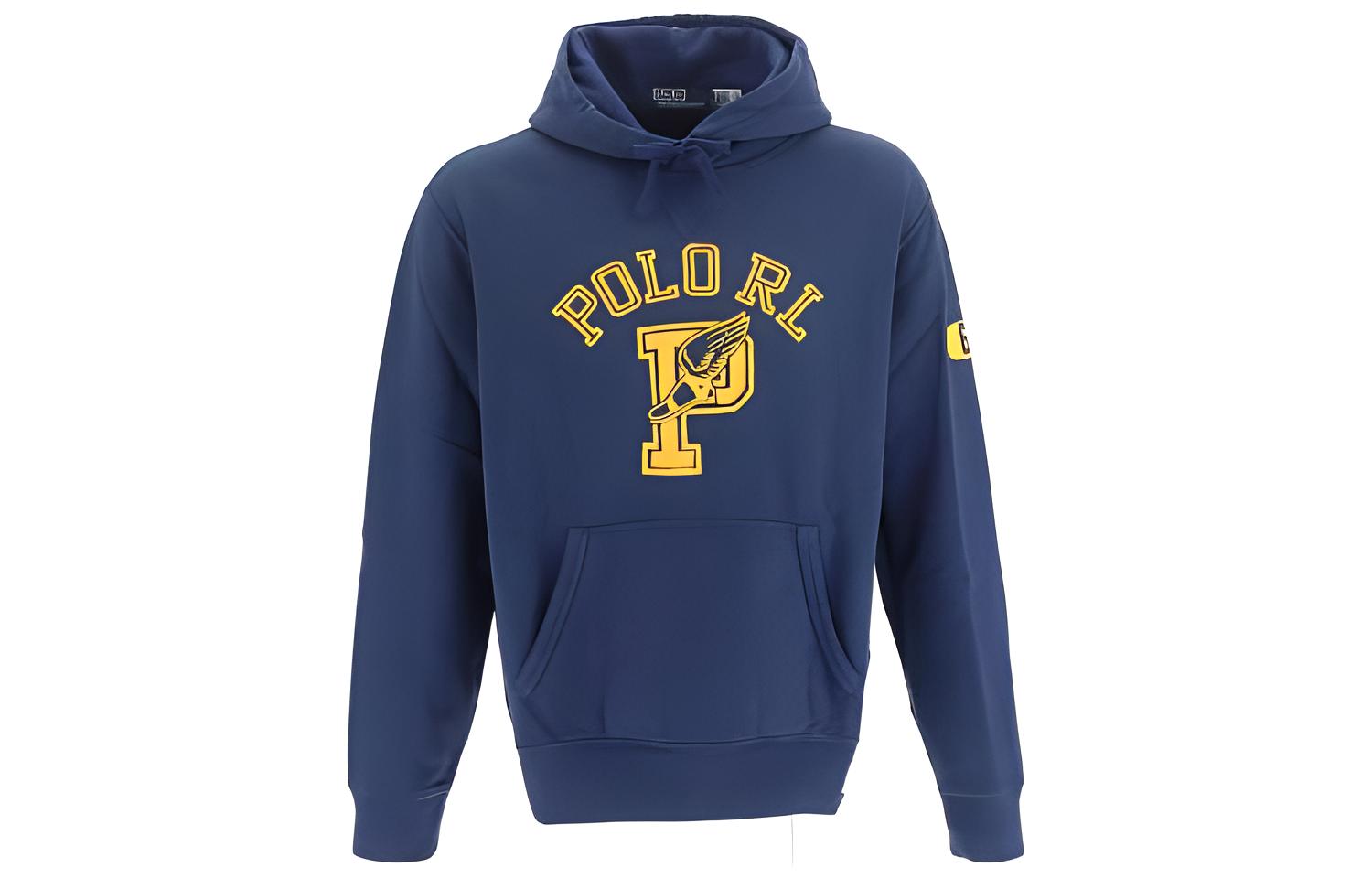 Polo Ralph Lauren SS23  Blue Letter Print Hoodie Long Sleeve. 710900954000-001