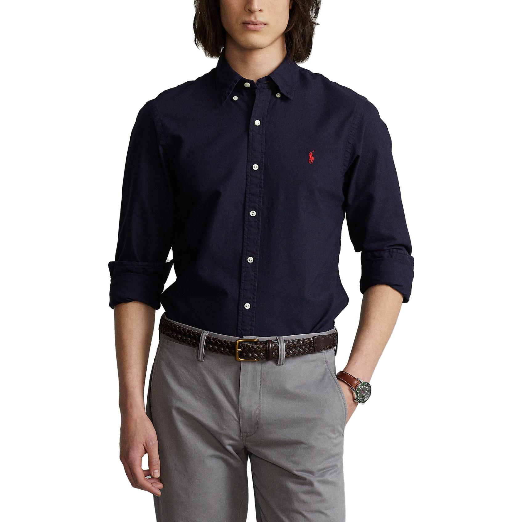 Polo Ralph Lauren SS23  Blue Oxford Long Sleeve Shirt with Logo Embroidery. 710729232-022 圖 4