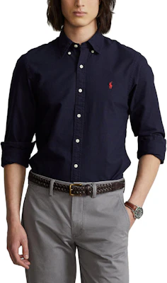 Polo Ralph Lauren SS23 Baju Oxford Biru Lengan Panjang dengan Sulaman Logo. 710729232-022 Shop Polo Ralph Lauren SS23 Baju Oxford Biru Lengan Panjang dengan Sulaman Logo. 710729232-022