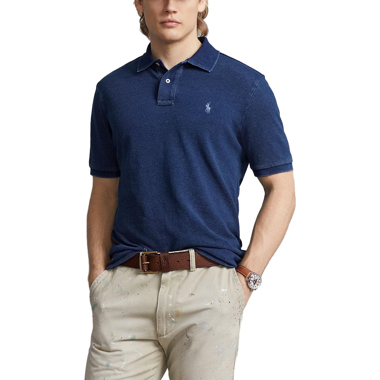 Polo Ralph Lauren SS23  Blue Short-Sleeve Polo Shirt with Pony Logo. MNPOKNI1N820163-400 圖 3