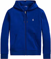 Order Polo Ralph Lauren SS23 Blue Solid Logo Zip-Up Embroidered Sweatshirt. MNPOKNI16822726-400