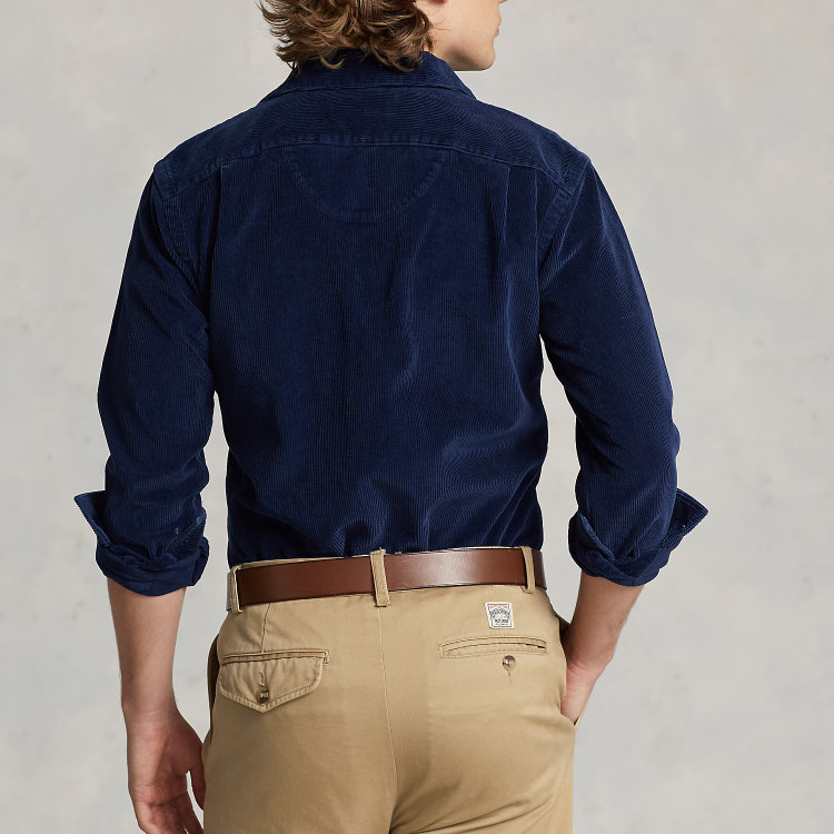 Polo Ralph Lauren SS23  Blue Solid Long Sleeve Button-Up Shirt. MNPOWOV16822710-410 圖 5