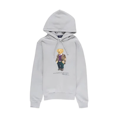 Polo Ralph Lauren SS23 Cartoon Print Hoodie Grey Long Sleeve Casual Wear 710853309-027