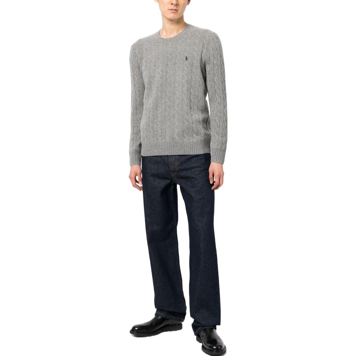 Polo Ralph Lauren SS23  Cashmere Cable-Knit Sweater Grey with Logo Embroidery 710876762-012 圖 4