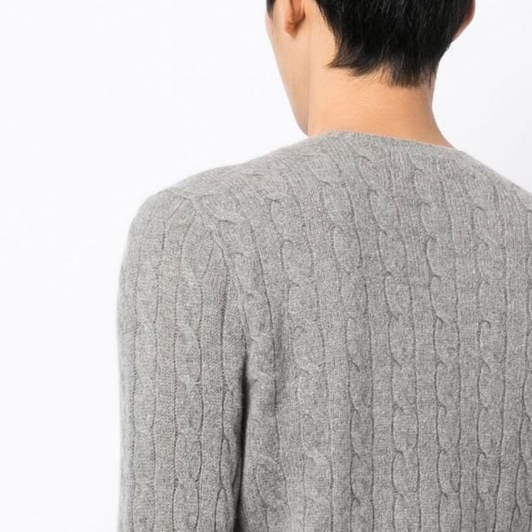 Polo Ralph Lauren SS23  Cashmere Cable-Knit Sweater Grey with Logo Embroidery 710876762-012 圖 7