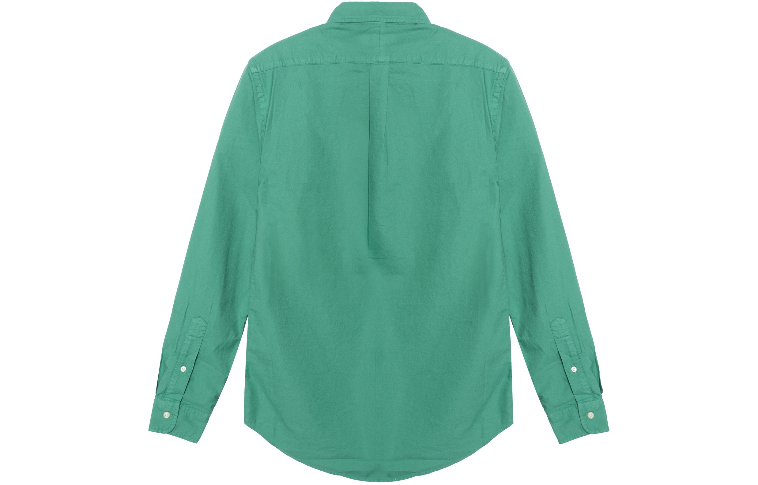 Polo Ralph Lauren SS23  Embroidered Logo Jade Green Long Sleeve Shirt 710873089-003 圖 3