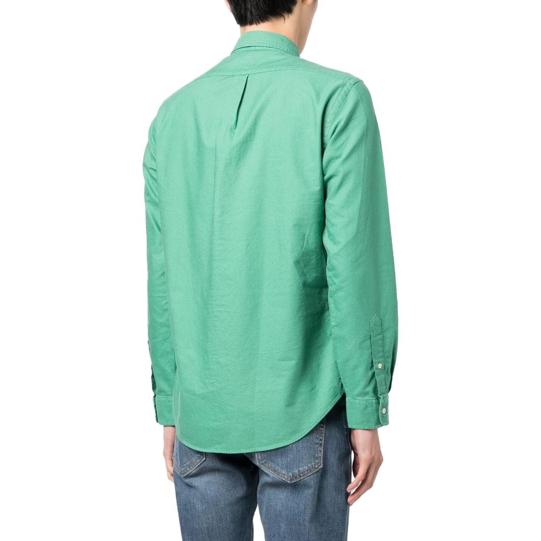 Polo Ralph Lauren SS23  Embroidered Logo Jade Green Long Sleeve Shirt 710873089-003 圖 5