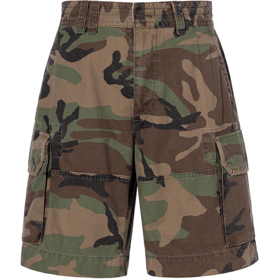 Polo Ralph Lauren SS23  Green Camo Print Cargo Shorts with Back Logo Patch 710748127-001