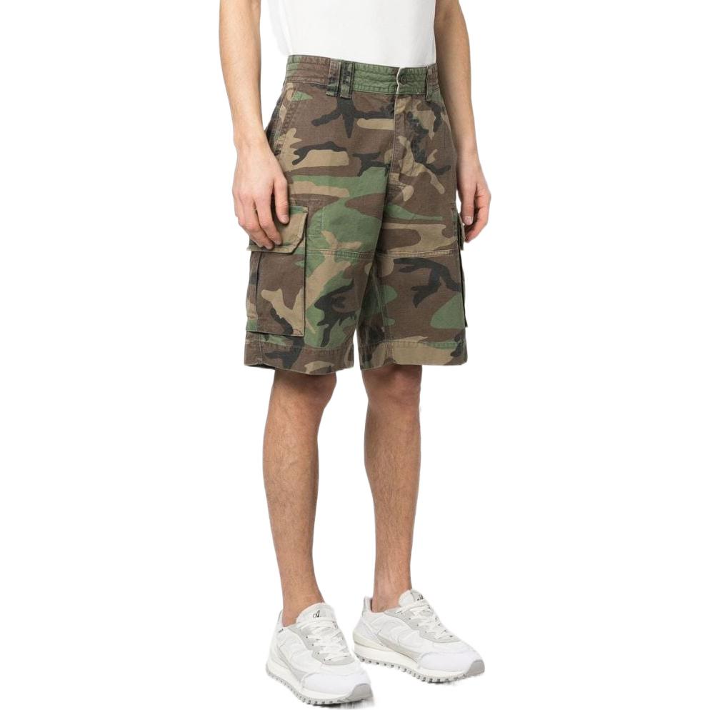 Purchase Polo Ralph Lauren SS23 Pantalones Cortos Cargo Camuflaje Verde con Logo Trasero. 710748127-001