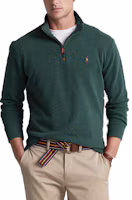 Shop Polo Ralph Lauren SS23 Green Half-Zip Sweatshirt with Logo Embroidery. 710857073-017