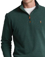 Purchase Polo Ralph Lauren SS23 Green Half-Zip Sweatshirt with Logo Embroidery. 710857073-017