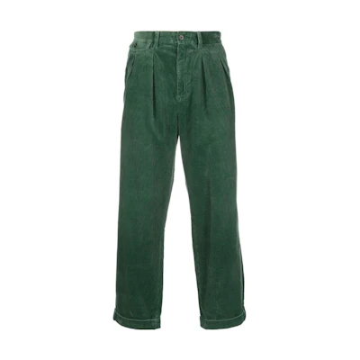 Polo Ralph Lauren SS23 Green Loose Fit Pleated Straight Casual Pants 710882543003