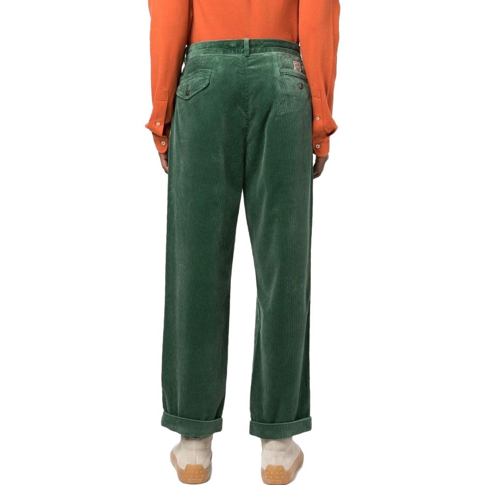 Purchase 폴로 랄프로렌 SS23 그린 루즈핏 플리츠 스트레이트 캐주얼 팬츠 710882543003