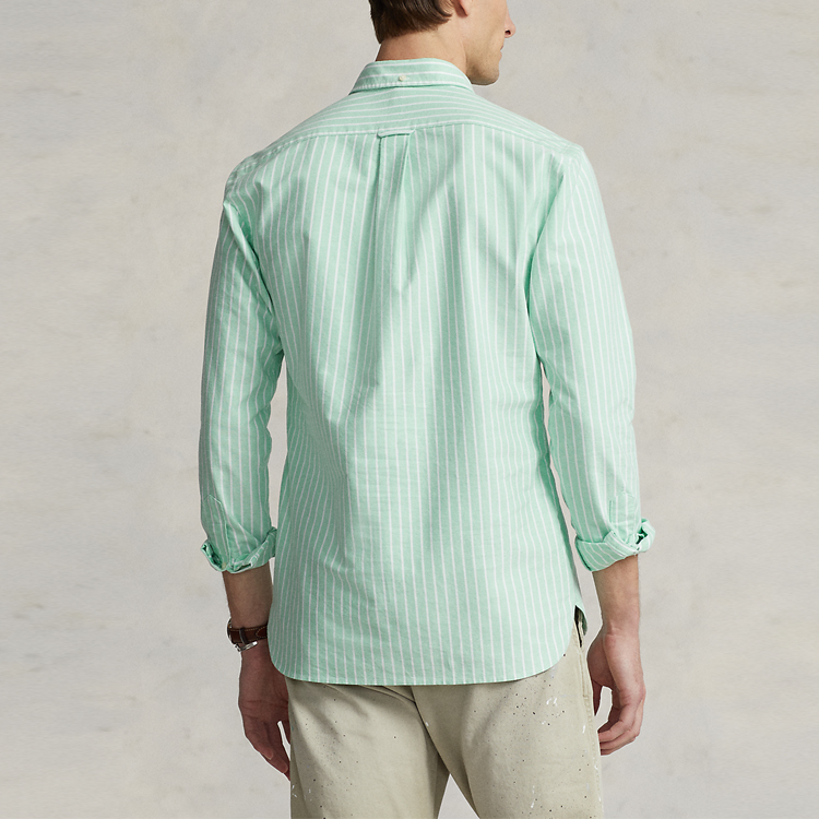 Polo Ralph Lauren SS23  Green Striped Long Sleeve Pocket Shirt. MNPOWOV16822881-300 圖 4