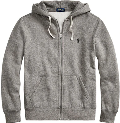 Polo Ralph Lauren SS23 灰色刺绣标志拉链连帽衫配抽绳。 710625887-001 Buy Polo Ralph Lauren SS23 灰色刺绣标志拉链连帽衫配抽绳。 710625887-001
