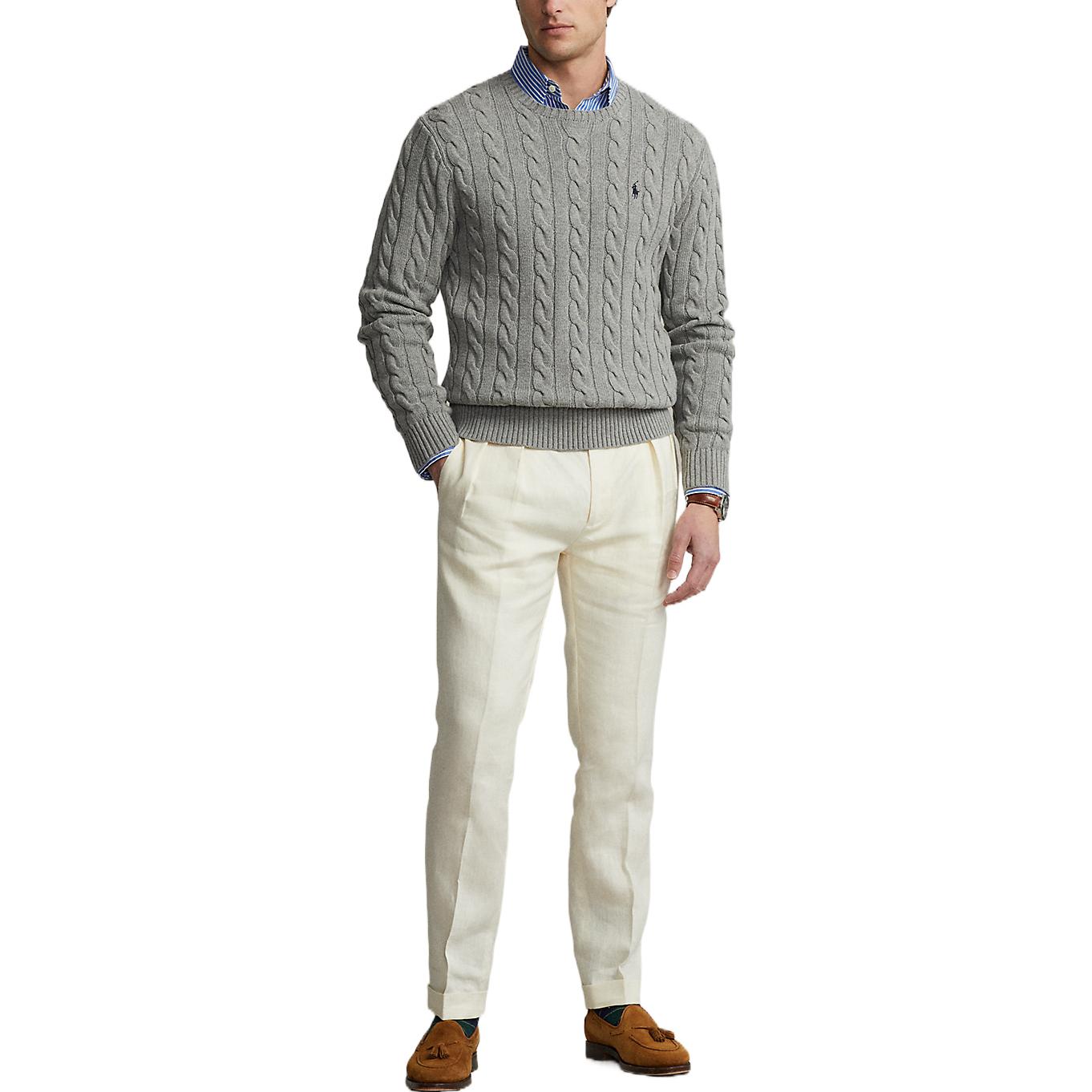 Polo Ralph Lauren SS23  Grey Pullover Sweater with Solid Logo Embroidery. MNPOSWE16820583-020 圖 4