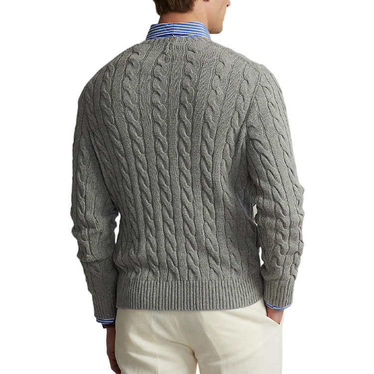 Polo Ralph Lauren SS23  Grey Pullover Sweater with Solid Logo Embroidery. MNPOSWE16820583-020 圖 5