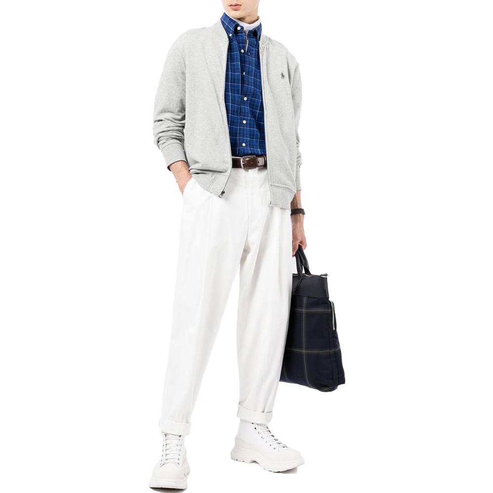 Polo Ralph Lauren SS23  Grey Solid Logo Embroidered Zip Jacket. 710842844-001 圖 3