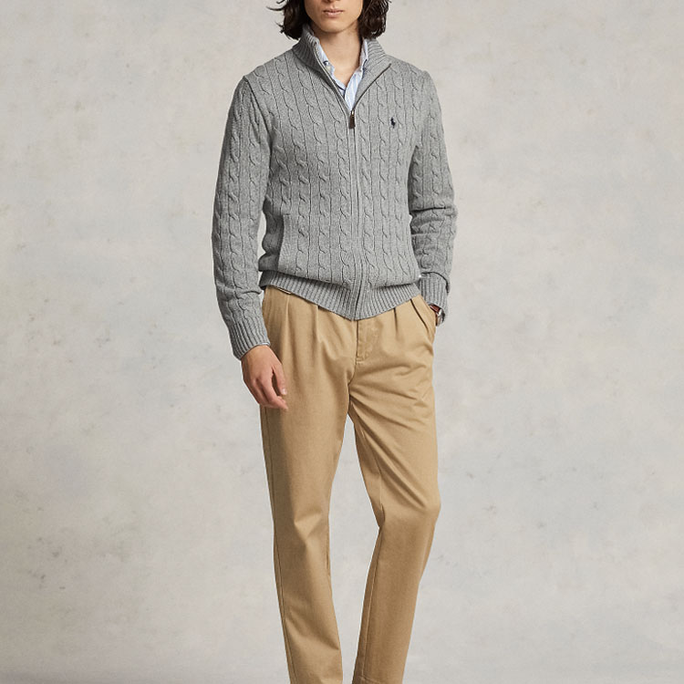 Polo Ralph Lauren SS23  Grey Zip-Up High-Neck Sweater MNPOSWE16821362-020 圖 3