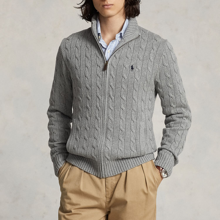 Polo Ralph Lauren SS23  Grey Zip-Up High-Neck Sweater MNPOSWE16821362-020 圖 4