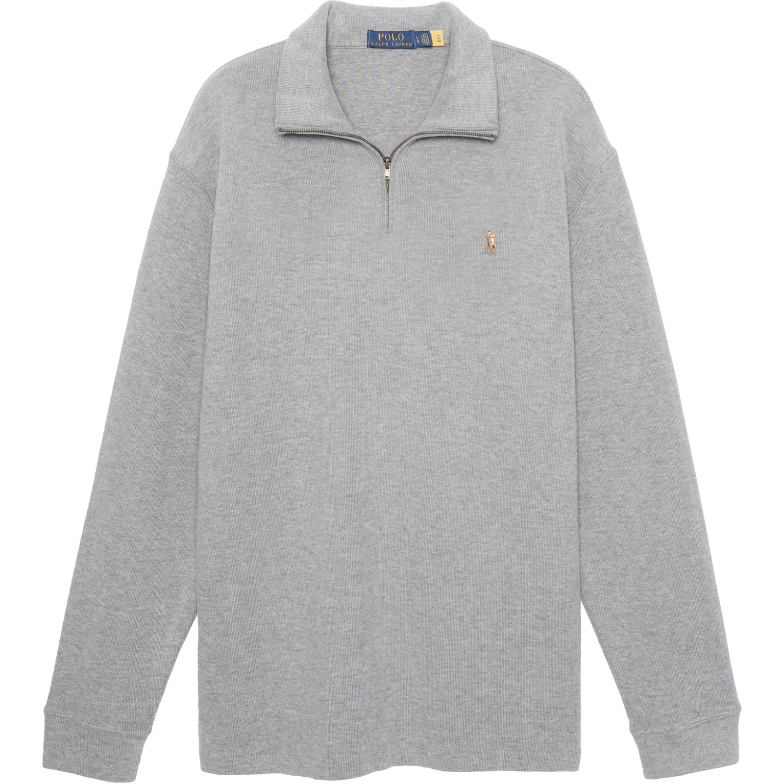 Polo Ralph Lauren SS23  Half-Zip Logo Embroidered Sweatshirt Grey. 710857073-006