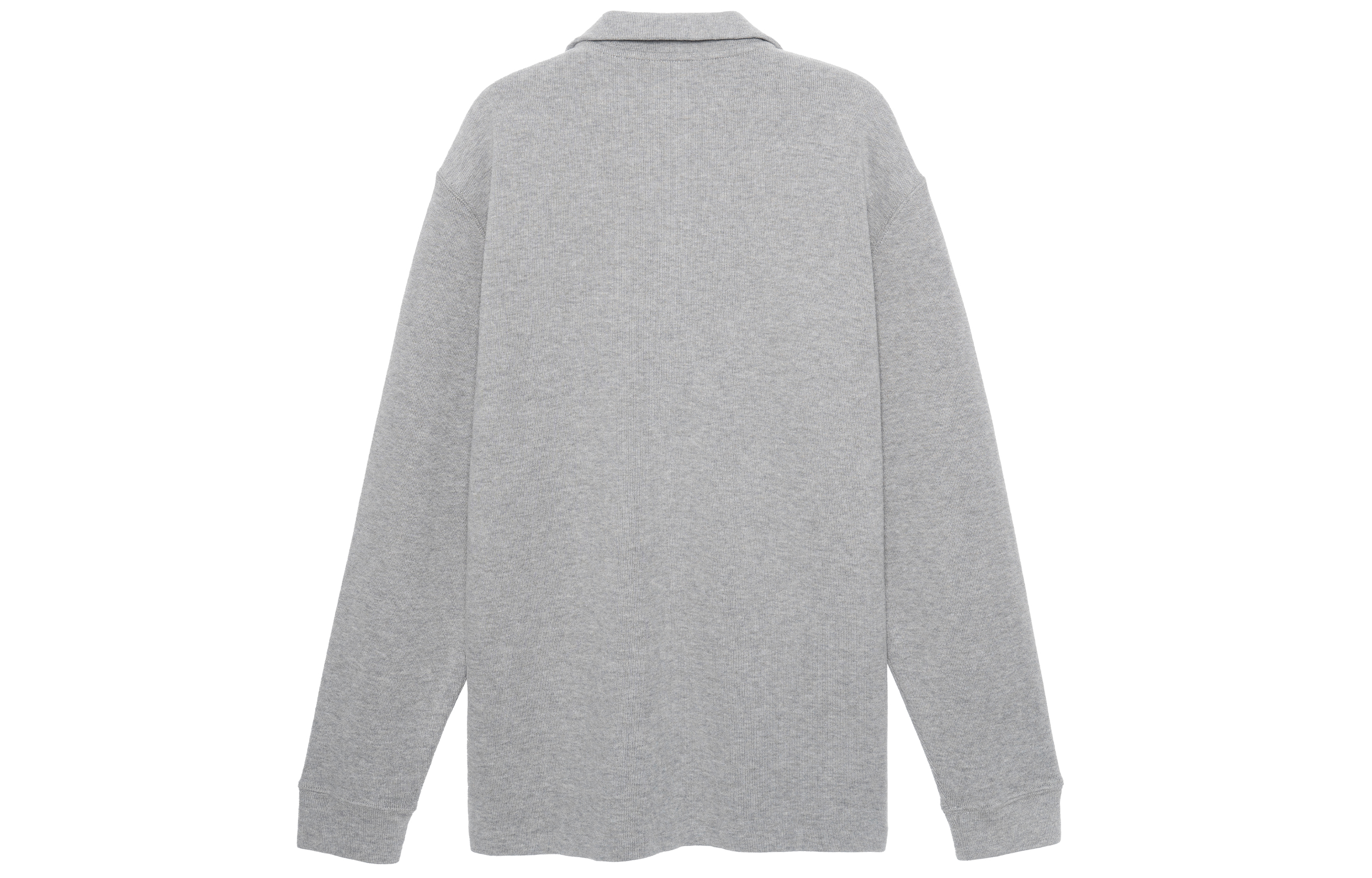 Lookbook 폴로 랄프로렌 SS23 하프집 로고 자수 스웨트셔츠 그레이. 710857073-006