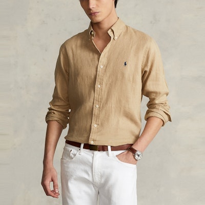 Polo Ralph Lauren SS23 Camisa Manga Larga de Lino Caqui. MNPOWOV16822143-250 Shop Polo Ralph Lauren SS23 Camisa Manga Larga de Lino Caqui. MNPOWOV16822143-250