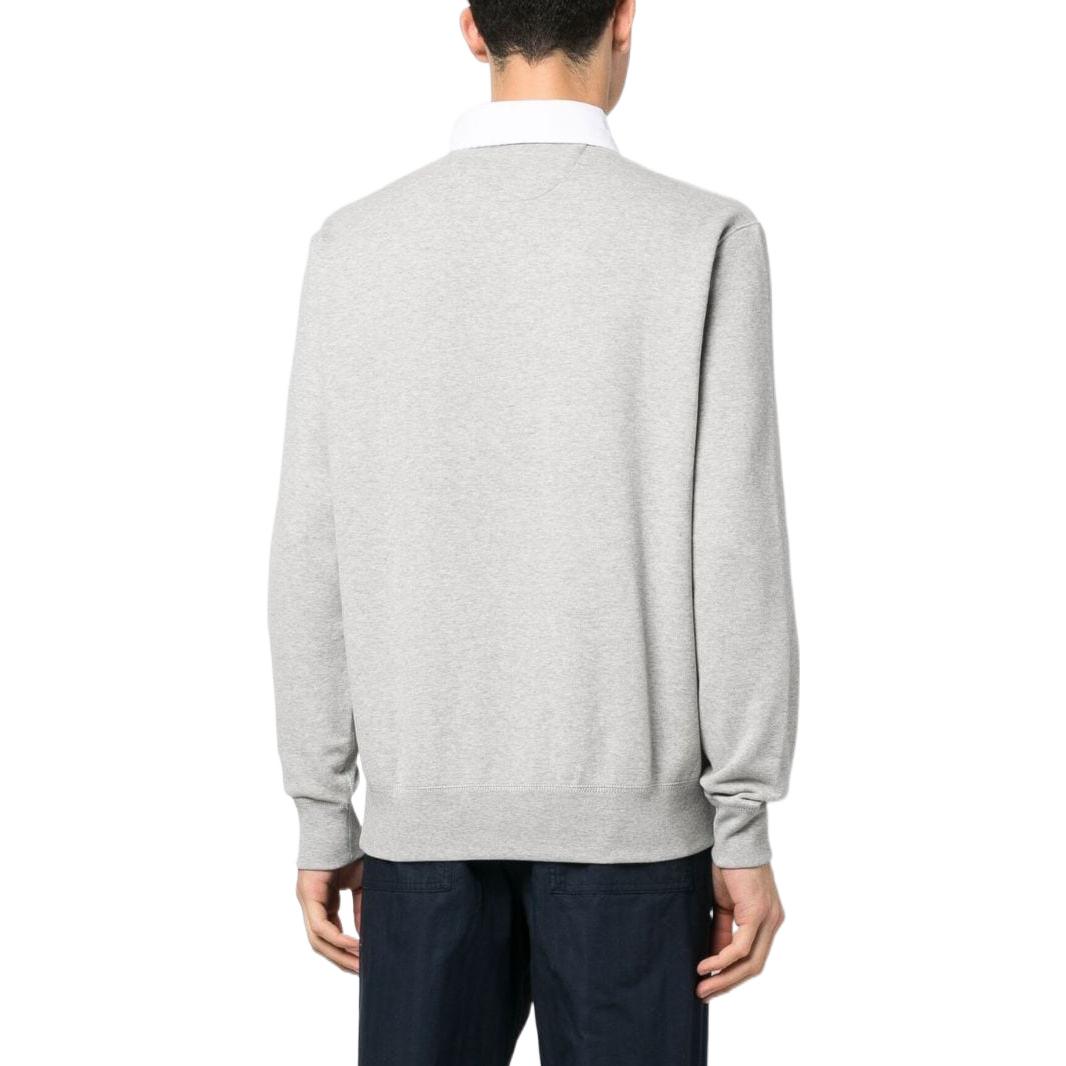 Shop Polo Ralph Lauren SS23 灰色长袖POLO衫 刺绣标志款式 710835771-002