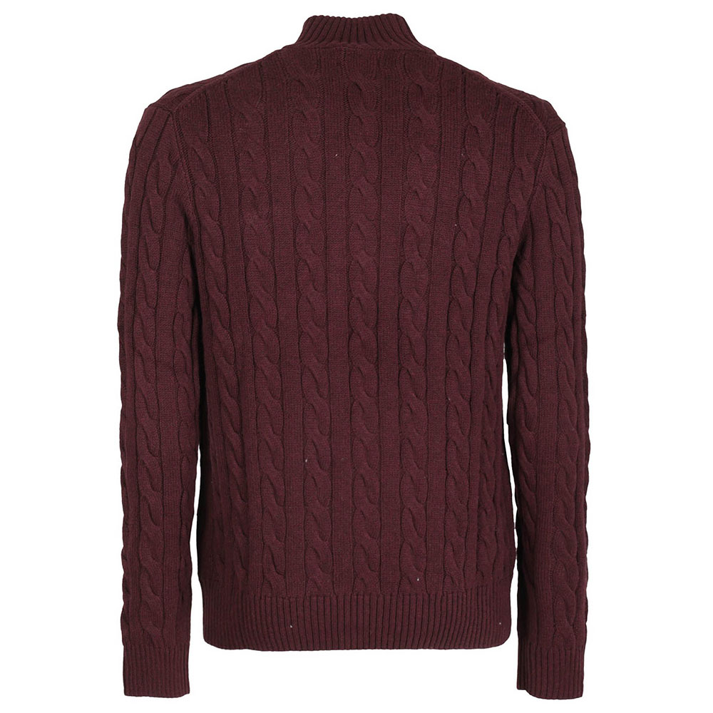 Polo Ralph Lauren SS23  Maroon Embroidered Knit Zip-Up Sweater 710810841-005 圖 3