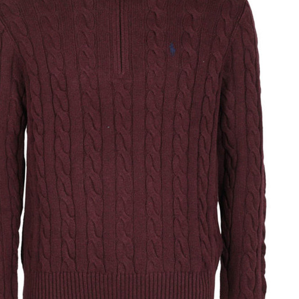 Polo Ralph Lauren SS23  Maroon Embroidered Knit Zip-Up Sweater 710810841-005 圖 8