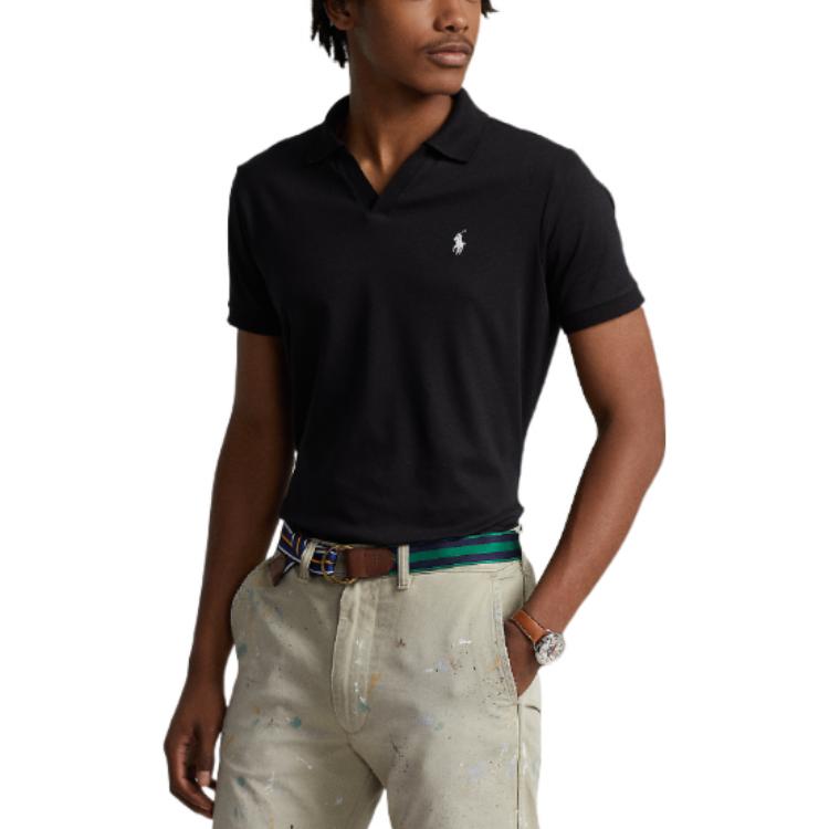 Polo Ralph Lauren SS23  Plain Black Short-Sleeve Polo Shirt. MNPOKNI1N822254-001 圖 5