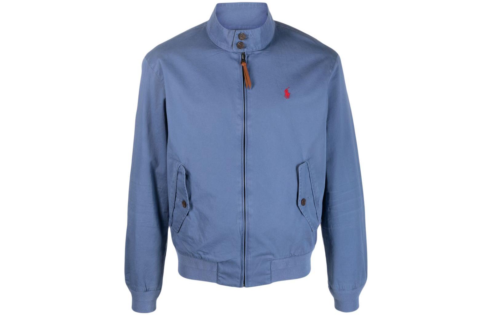Polo Ralph Lauren SS23  Sky Blue High Neck Embroidered Logo Jacket 710907716-001
