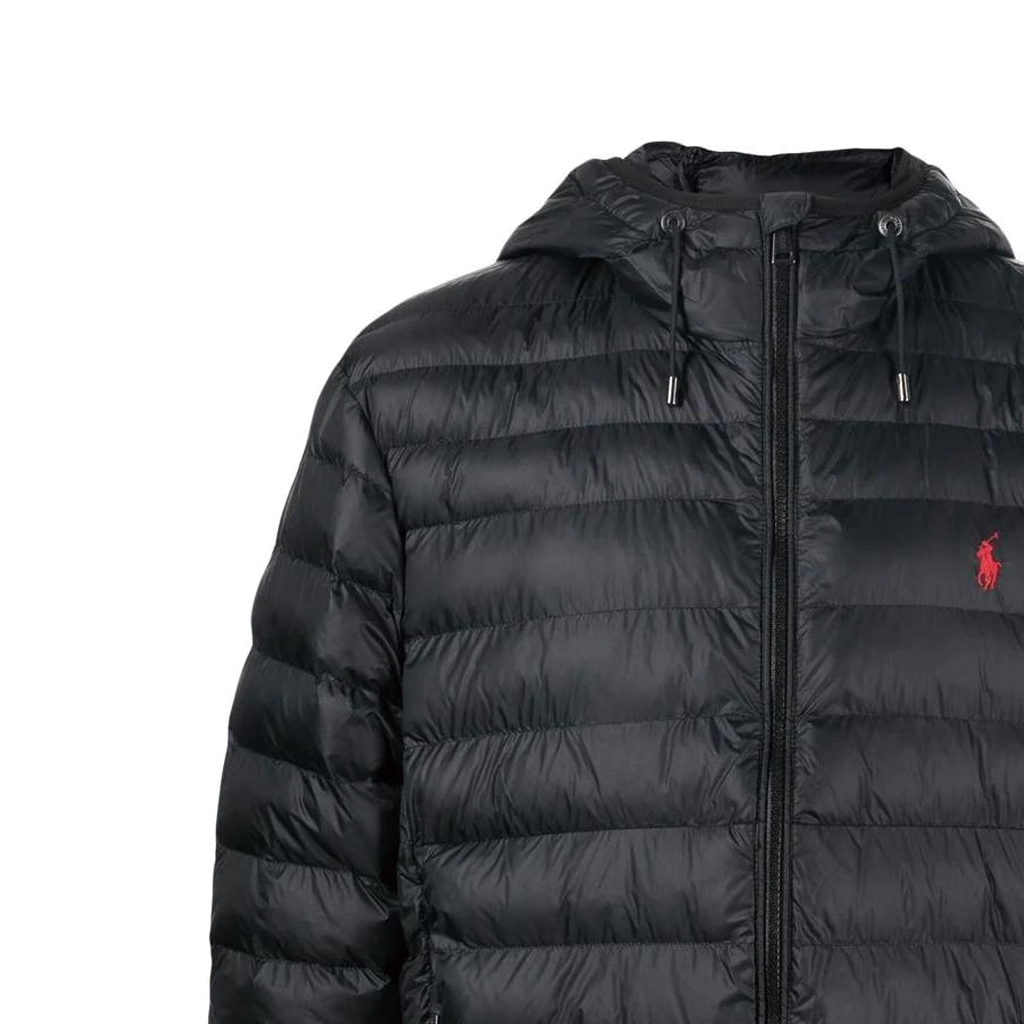 Cheap Polo Ralph Lauren SS23纯黑色拉链连帽外套夹克. 710847E11-003