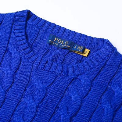 Polo Ralph Lauren SS23 Sweater Rajut Kabel Logo Lengan Panjang Solid. 710775885-038 4