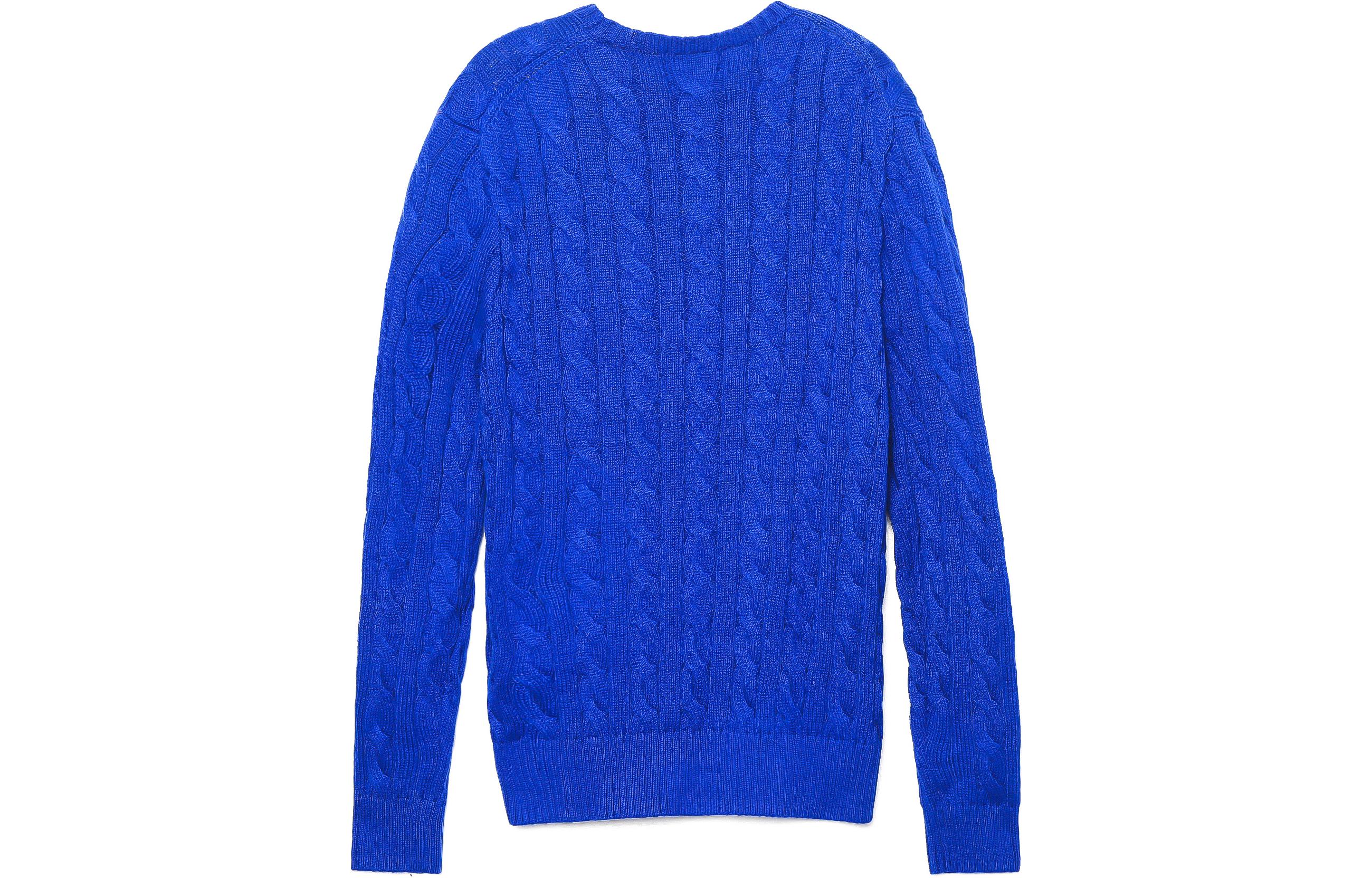 Sizing Polo Ralph Lauren SS23 Sweater Rajut Kabel Logo Lengan Panjang Solid. 710775885-038