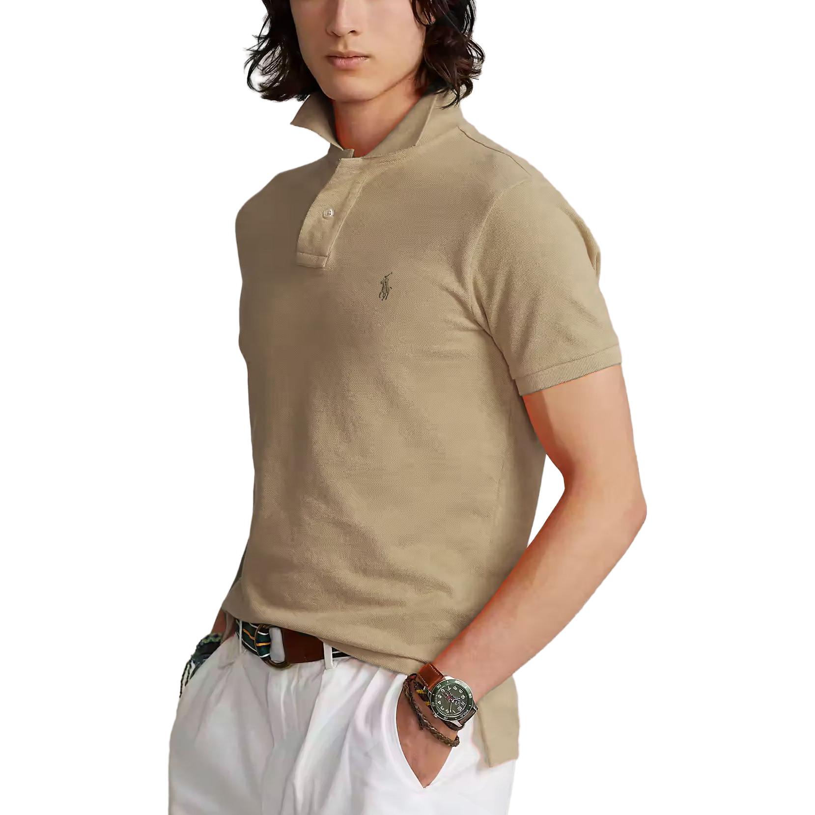 Lookbook ポロ ラルフ ローレン SS23 刺繍入り半袖ポロシャツ カーキ 710794276-053