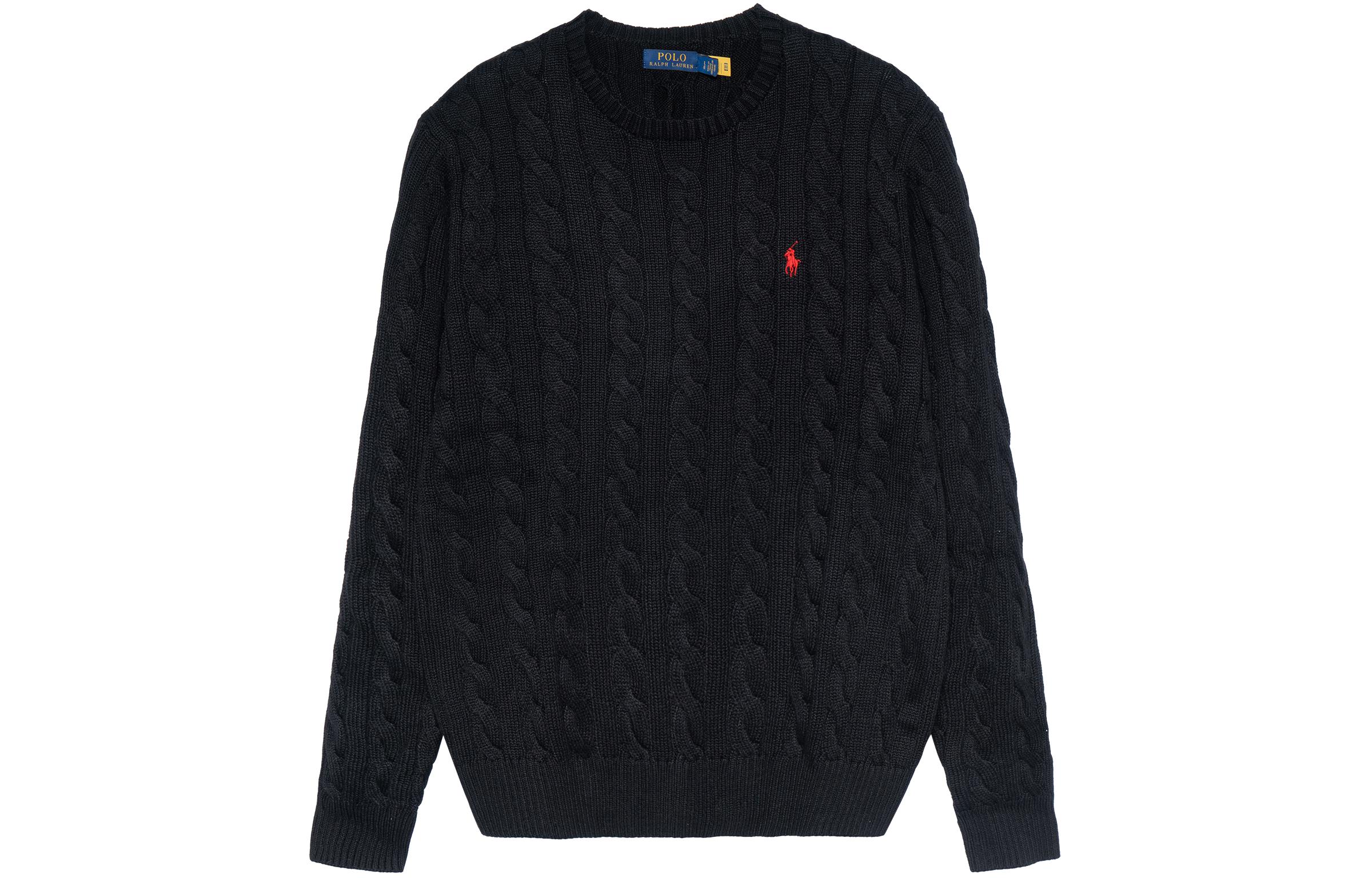 Polo Ralph Lauren SS23  Solid Logo Embroidered Crewneck Sweater Dark Black. 710775885-012 圖 2