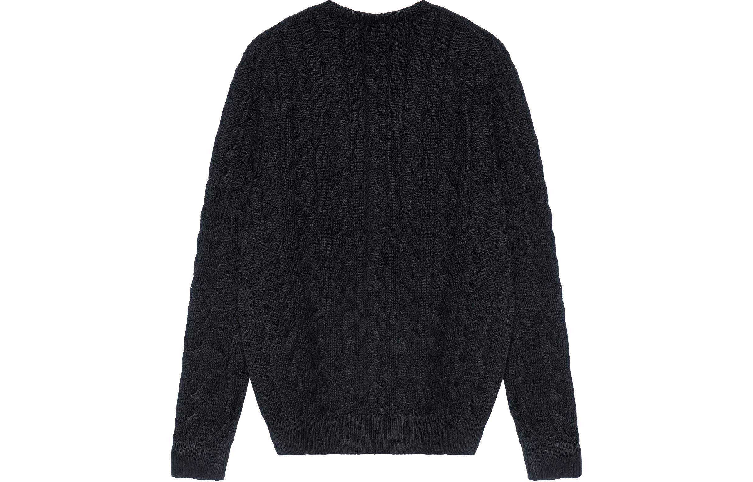 Polo Ralph Lauren SS23  Solid Logo Embroidered Crewneck Sweater Dark Black. 710775885-012 圖 3