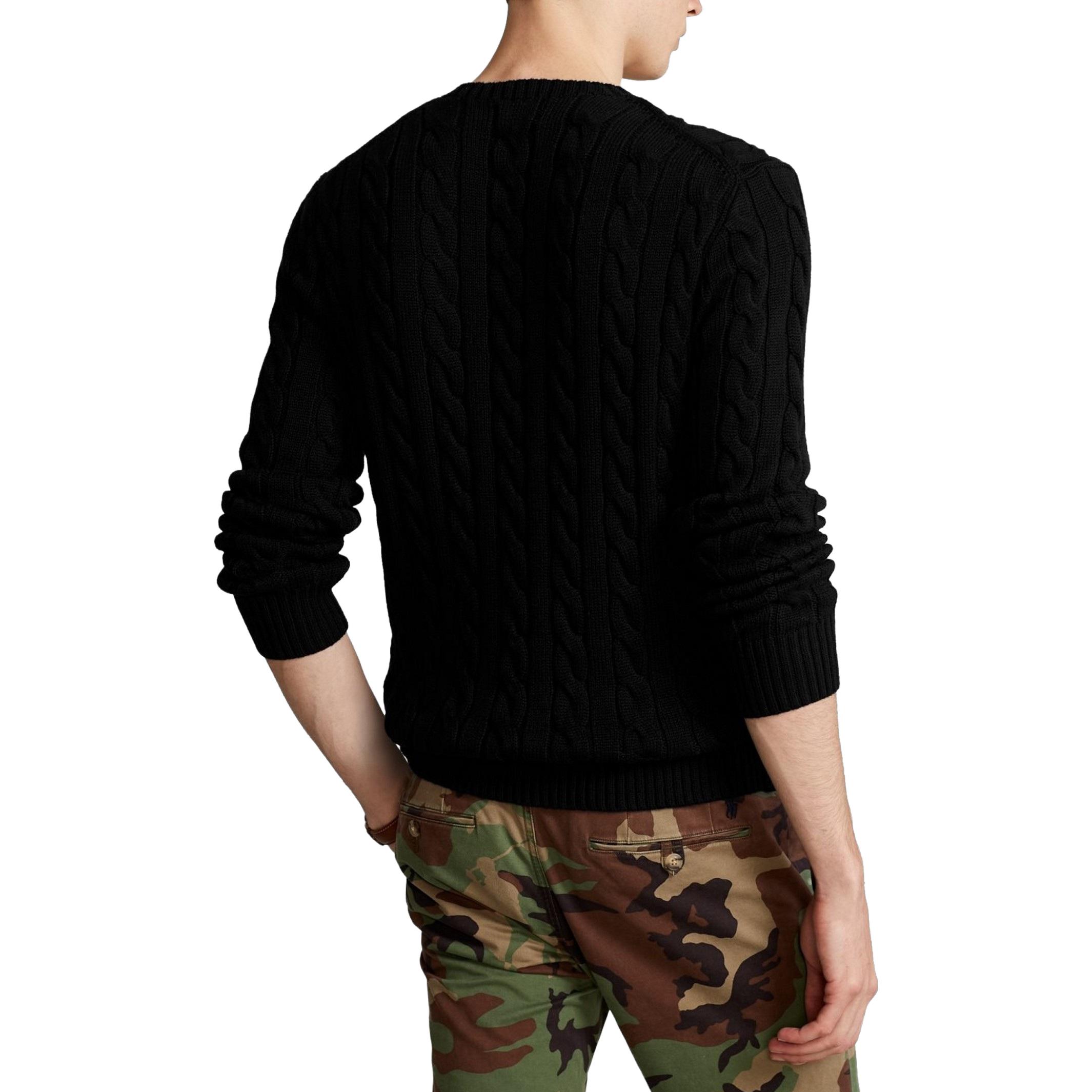 Polo Ralph Lauren SS23  Solid Logo Embroidered Crewneck Sweater Dark Black. 710775885-012 圖 5