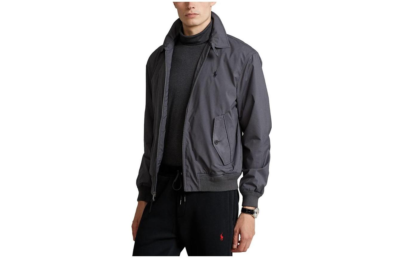 Polo Ralph Lauren SS23  Solid Logo Embroidered Jacket Gray Blue. 710832229-005