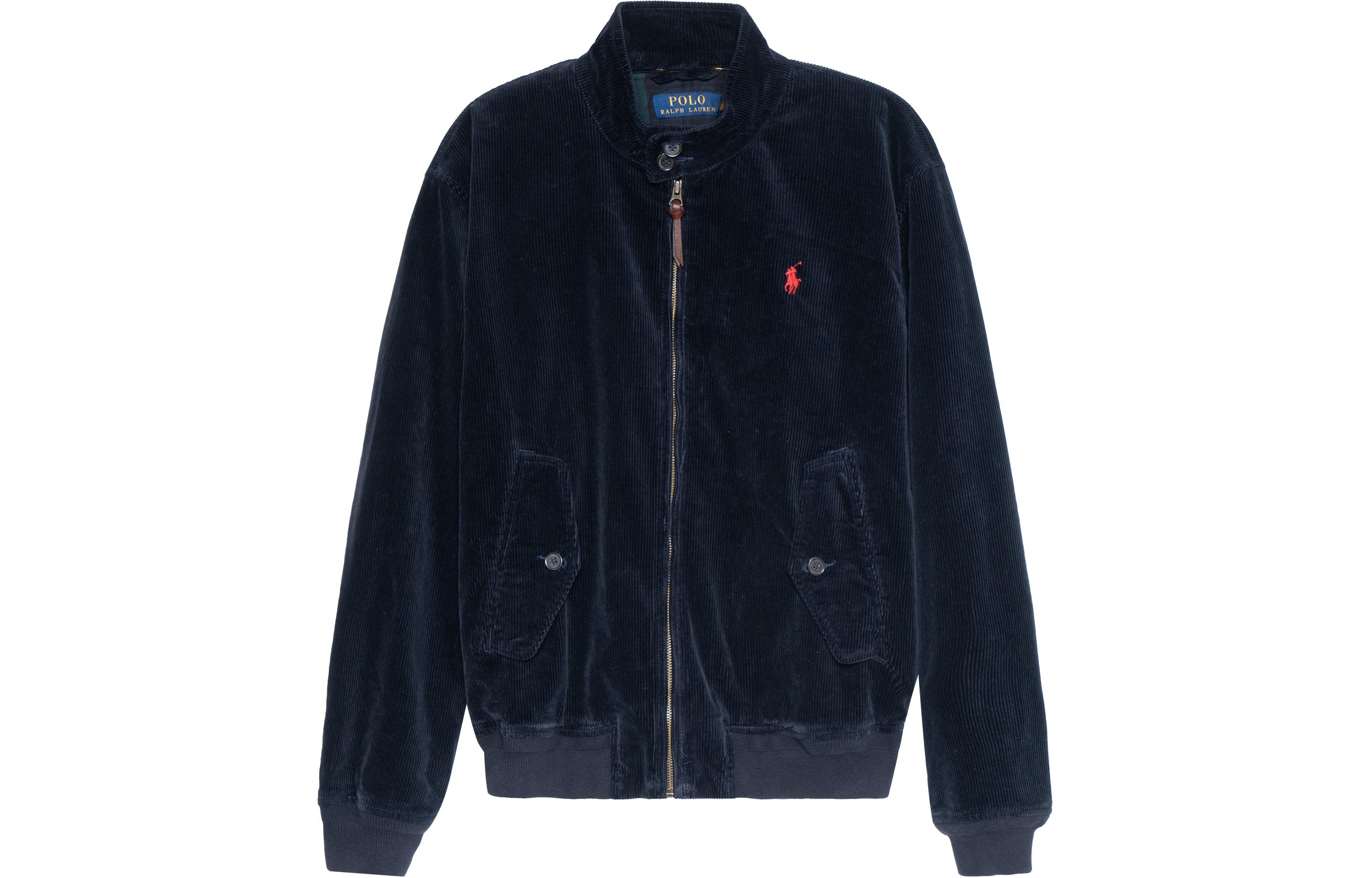 Order Polo Ralph Lauren SS23 Jaket Lengan Panjang Logo Sulam Biru Navy 710729996-001