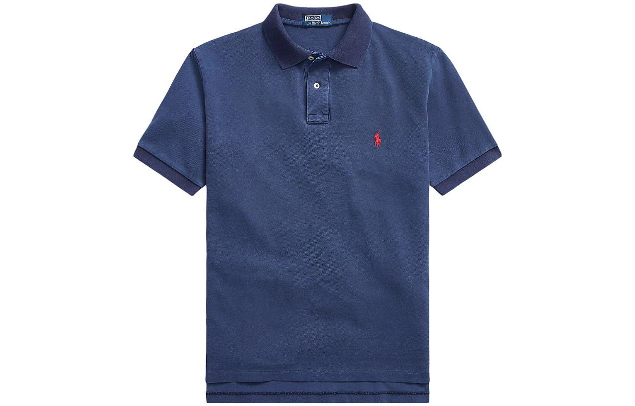 Polo Ralph Lauren SS23  Solid Logo Embroidered Short Sleeve Polo Shirt Blue. 710850860-010 圖 2