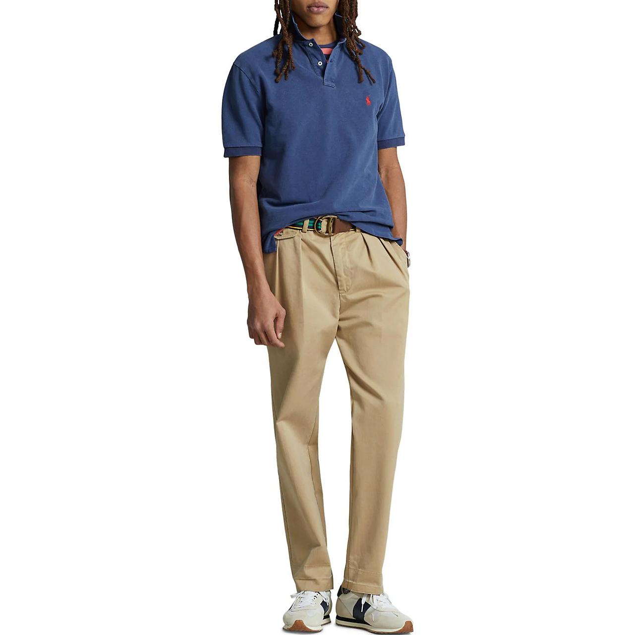 Polo Ralph Lauren SS23  Solid Logo Embroidered Short Sleeve Polo Shirt Blue. 710850860-010 圖 3