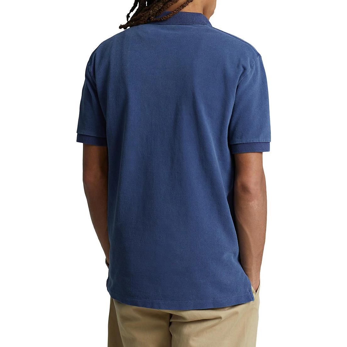 Polo Ralph Lauren SS23  Solid Logo Embroidered Short Sleeve Polo Shirt Blue. 710850860-010 圖 4