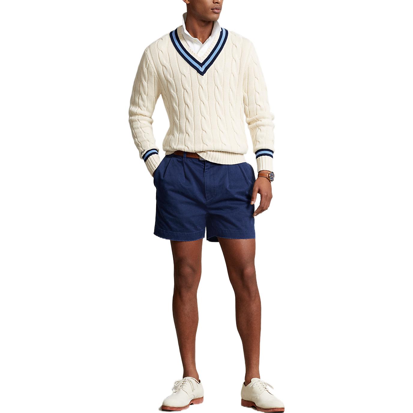 Lookbook Polo Ralph Lauren SS23 Shorts Sueltos Plisados Azul Naval MNPOSHO14H20012-410