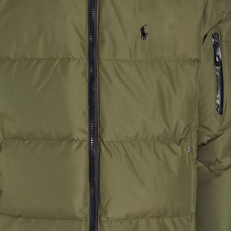 Sizing Polo Ralph Lauren SS23 纯色橄榄绿色连帽夹克 710761907-007