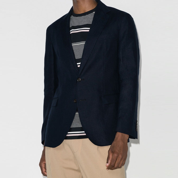 Polo Ralph Lauren SS23  Solid Trapezoid Lapel Long Sleeve Blazer Jacket Blue 715793481-001 圖 3