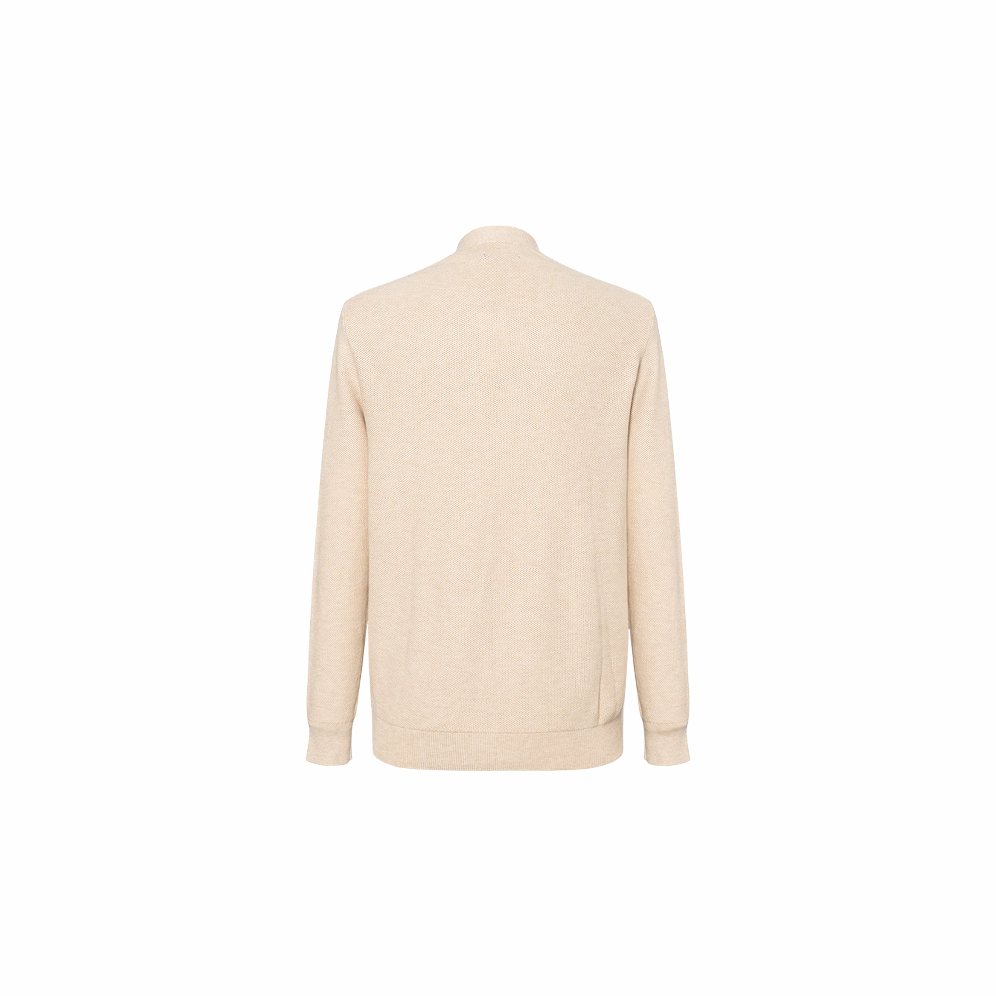 Lookbook Polo Ralph Lauren SS23 米色V領針織開衫 小馬刺繡標誌 MNPOSWE16820609-101