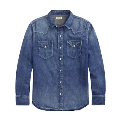 Polo Ralph Lauren SS23 Washed Denim Jacket Blue 710890021-001